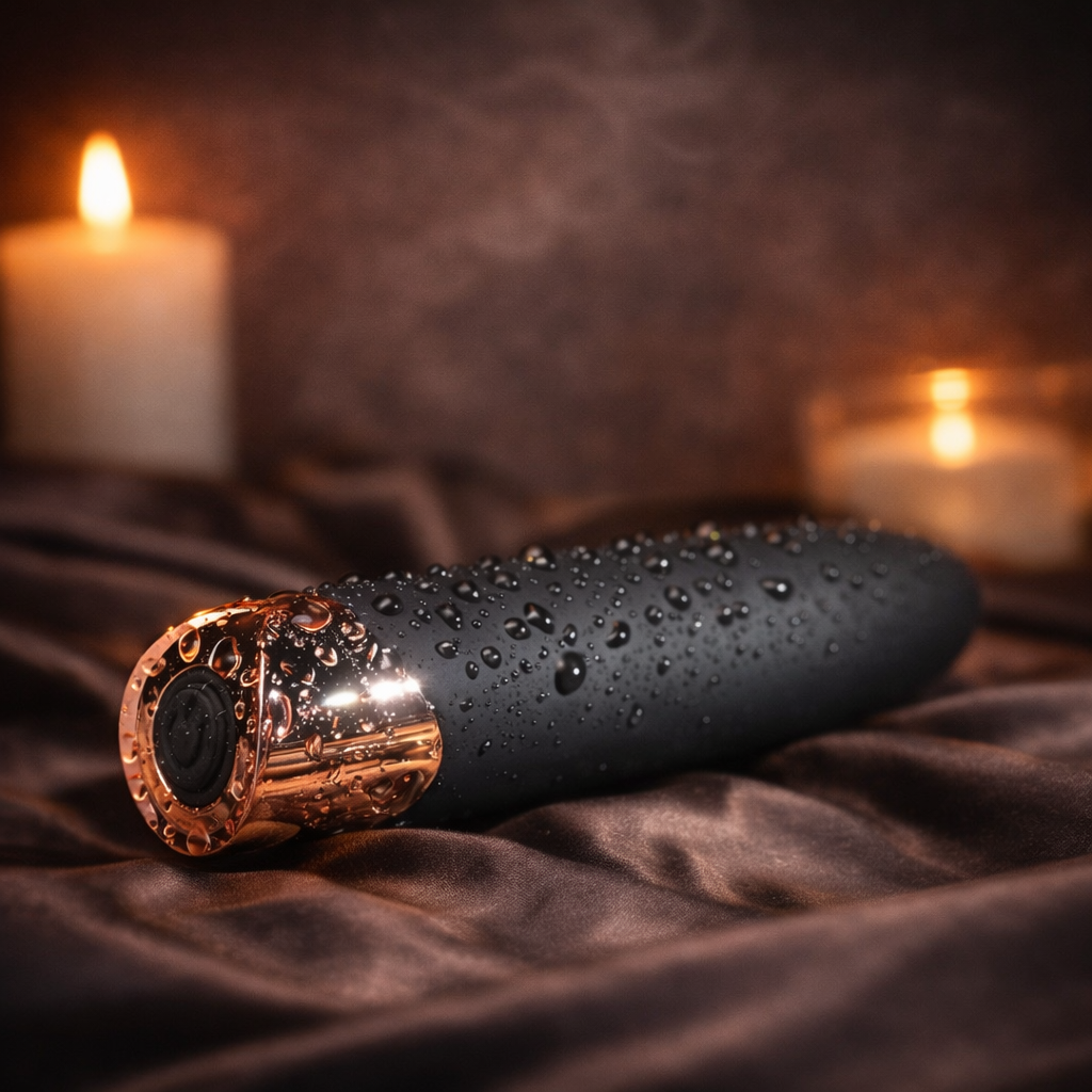 Bare Intentions Precision Bullet, a sleek metal tool with a pointed tip for detailed craftsmanship or jewelry work.