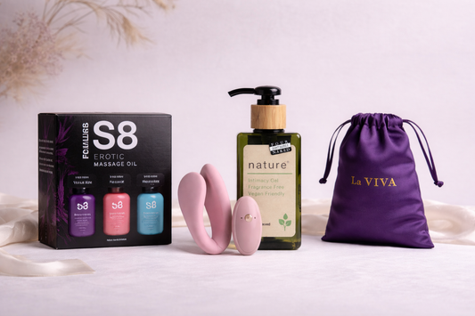 Couples Connection Kit by My Store showing intimacy tools and accessories on a neutral background.